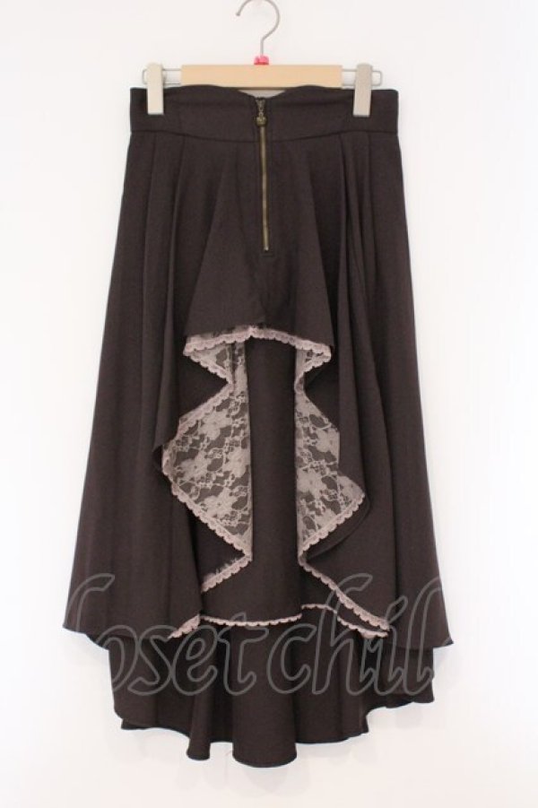 画像1: axes femme / バイカラースカート F ブラウン O-26-03-29-001-AX-SK-YM-OS (1)