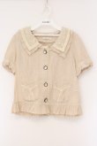 画像1: axes femme / レース使い半袖シャツジャケット M アイボリー O-26-03-29-004-AX-BL-YM-OS (1)