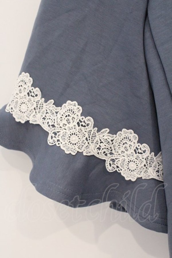 画像2: axes femme / ダンボールニットポンチョ F ブルーグレー O-26-03-29-036-AX-OP-YM-OS (2)