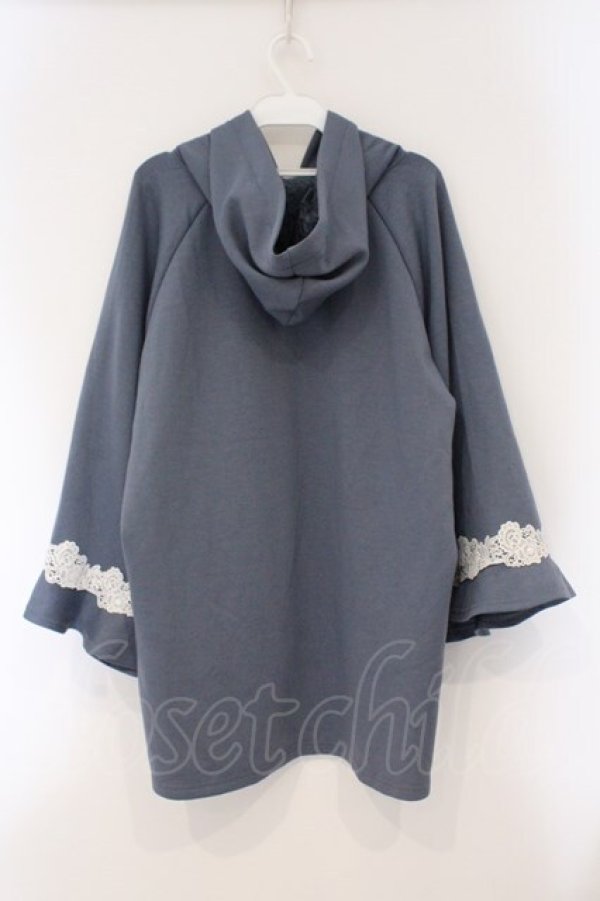 画像3: axes femme / ダンボールニットポンチョ F ブルーグレー O-26-03-29-036-AX-OP-YM-OS (3)