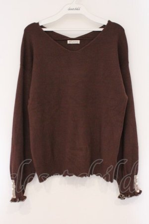 画像: axes femme / メローウォッシャブルニット F ブラウン O-26-03-29-043-AX-TO-YM-OS