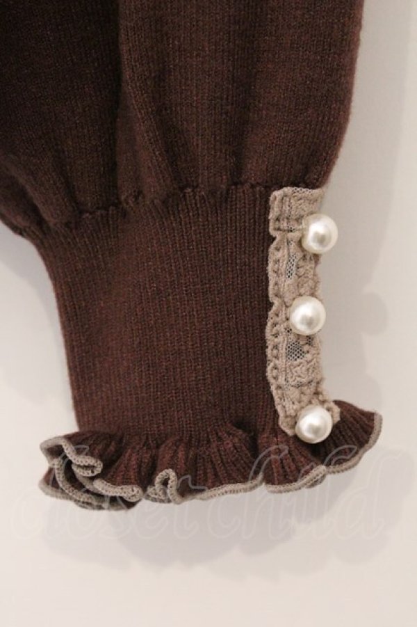 画像2: axes femme / メローウォッシャブルニット F ブラウン O-26-03-29-043-AX-TO-YM-OS (2)