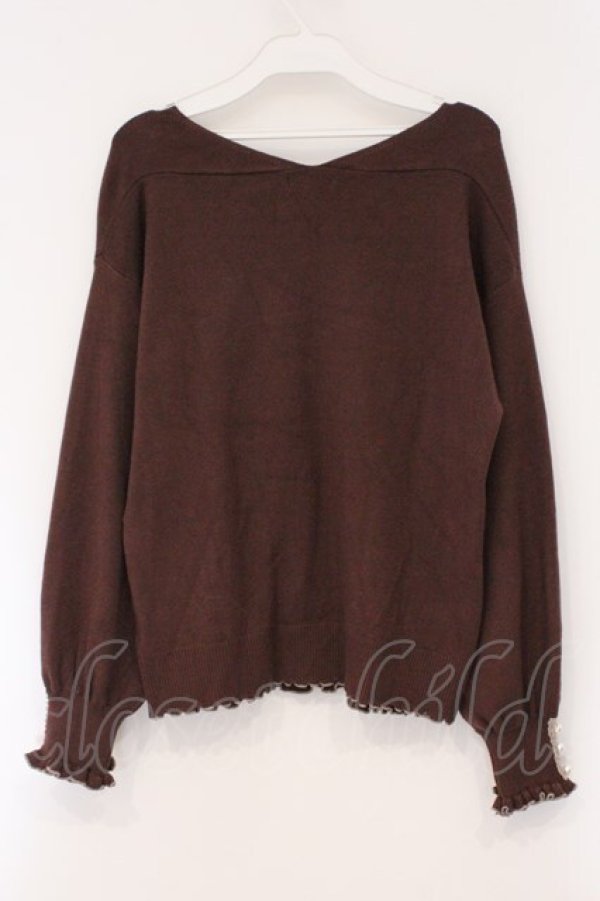 画像3: axes femme / メローウォッシャブルニット F ブラウン O-26-03-29-043-AX-TO-YM-OS (3)