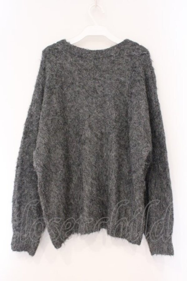 画像3: axes femme / ふんわりフェザーニットカーディガン F グレー O-26-03-29-045-AX-TO-YM-OS (3)