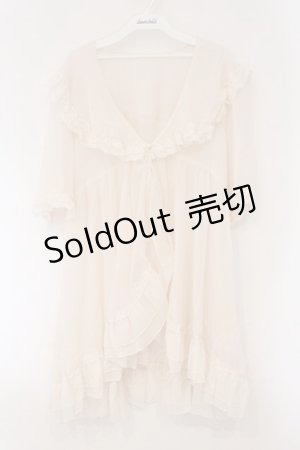 画像: axes femme / レース×チュール楊柳ガウン F ベージュ O-26-03-29-047-AX-TO-YM-OS