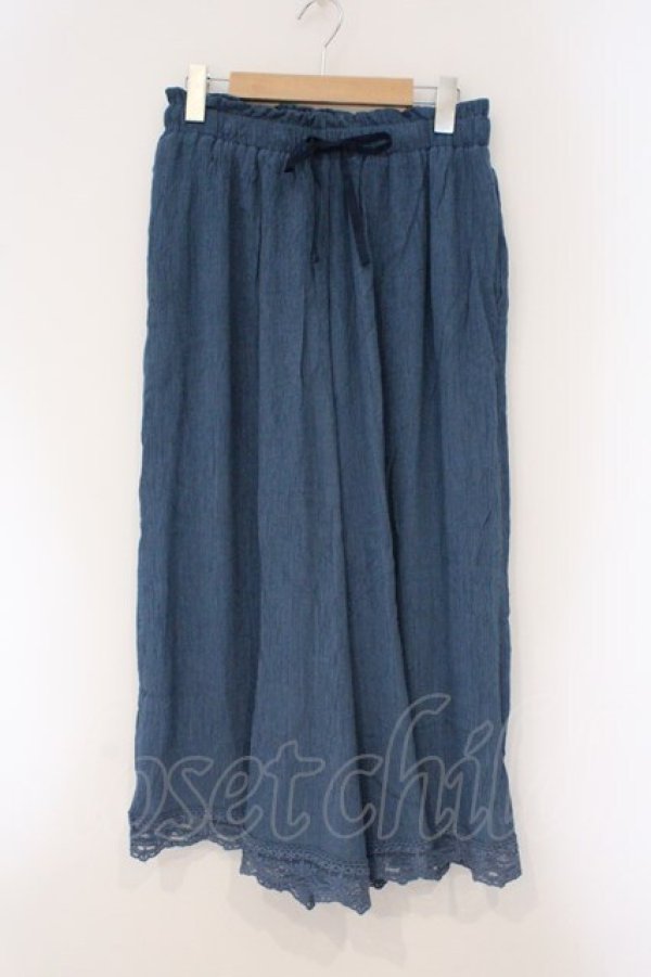 画像1: axes femme / 選べる着丈楊柳ワイドパンツ S ブルー O-26-03-29-049-AX-PA-YM-OS (1)