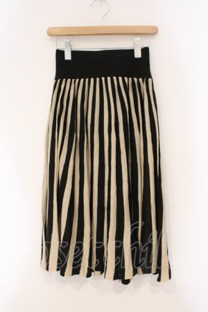 画像: axes femme / ニットスカート M クロｘアイボリー O-26-03-29-057-AX-SK-YM-OS