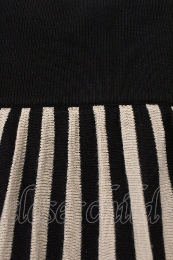 画像3: axes femme / ニットスカート M クロｘアイボリー O-26-03-29-057-AX-SK-YM-OS (3)