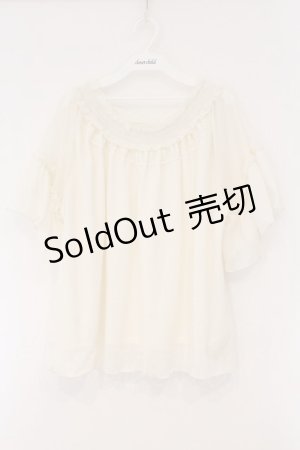 画像: axes femme / バックシャンエスパンディプルオーバー M アイボリー O-26-03-29-058-AX-TO-YM-OS