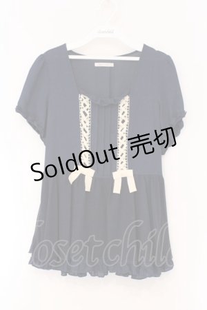 画像: axes femme / シフォンミニワンピース  ネイビー O-26-03-29-060-AX-BL-YM-OS