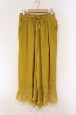 画像1: axes femme / 裾レース楊柳ワイドパンツ F イエロー O-26-03-29-063-AX-PA-YM-OS (1)