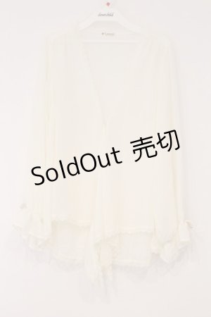 画像: axes femme / イレヘムシフォンカーデ F アイボリー O-26-03-29-065-AX-TO-YM-OS