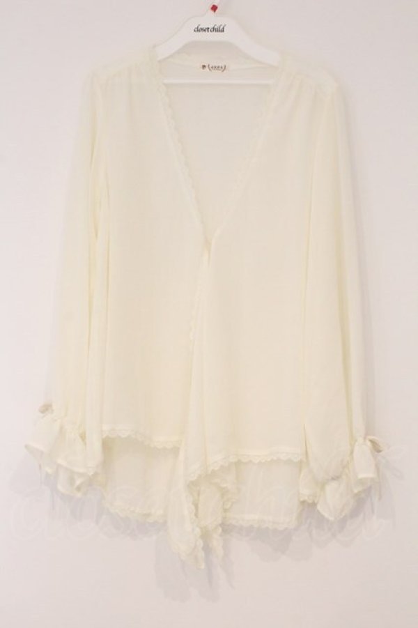 画像1: axes femme / イレヘムシフォンカーデ F アイボリー O-26-03-29-065-AX-TO-YM-OS (1)