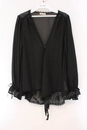 画像: axes femme / イレヘムシフォンカーデ F クロ O-26-03-29-066-AX-TO-YM-OS