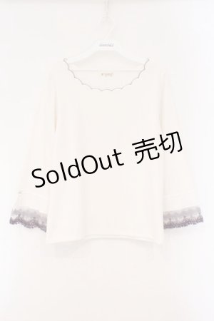 画像: axes femme / カラー刺繍チュールレースプルオーバー F シロ O-26-03-29-068-AX-TO-YM-OS