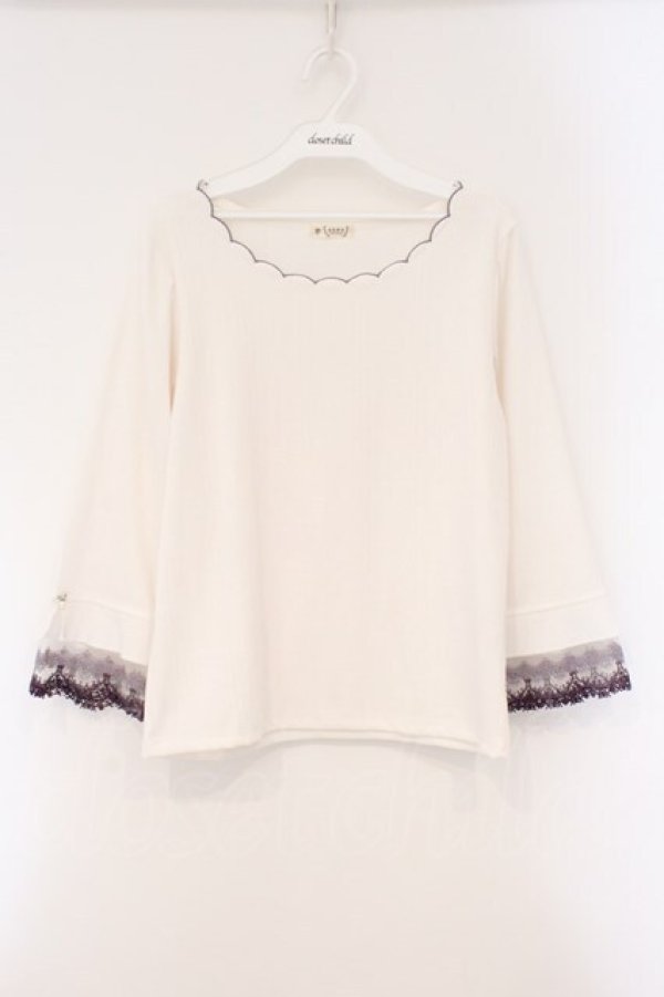 画像1: axes femme / カラー刺繍チュールレースプルオーバー F シロ O-26-03-29-068-AX-TO-YM-OS (1)