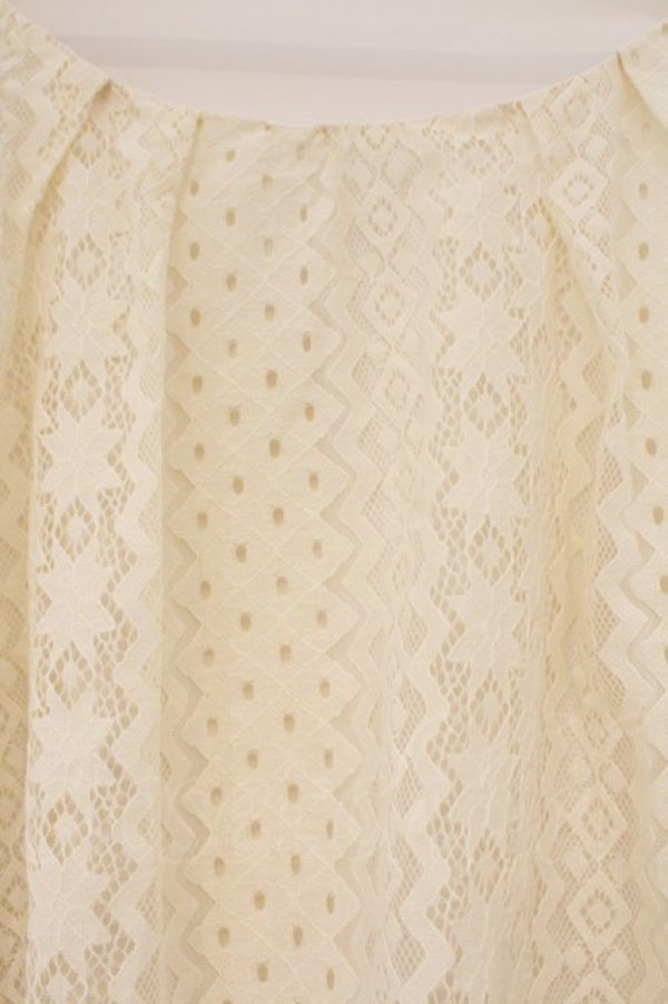 画像2: axes femme / 総ジャガードワイドトップス  アイボリー O-26-03-29-072-AX-TO-YM-OS (2)