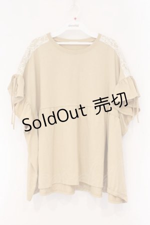 画像: axes femme / レース配色チュニック F ベージュ O-26-03-29-077-AX-TO-YM-OS