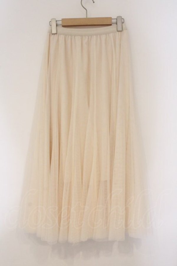 画像3: axes femme / ロングチュールスカート M アイボリー O-26-03-29-078-AX-SK-YM-OS (3)
