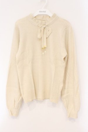 画像: axes femme / リボン付きニット F アイボリー O-26-03-29-080-AX-TO-YM-OS