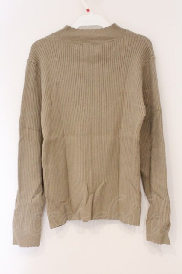 画像3: axes femme / ハイネックビジューニットプルオーバー M カーキ O-26-03-29-081-AX-TO-YM-OS (3)