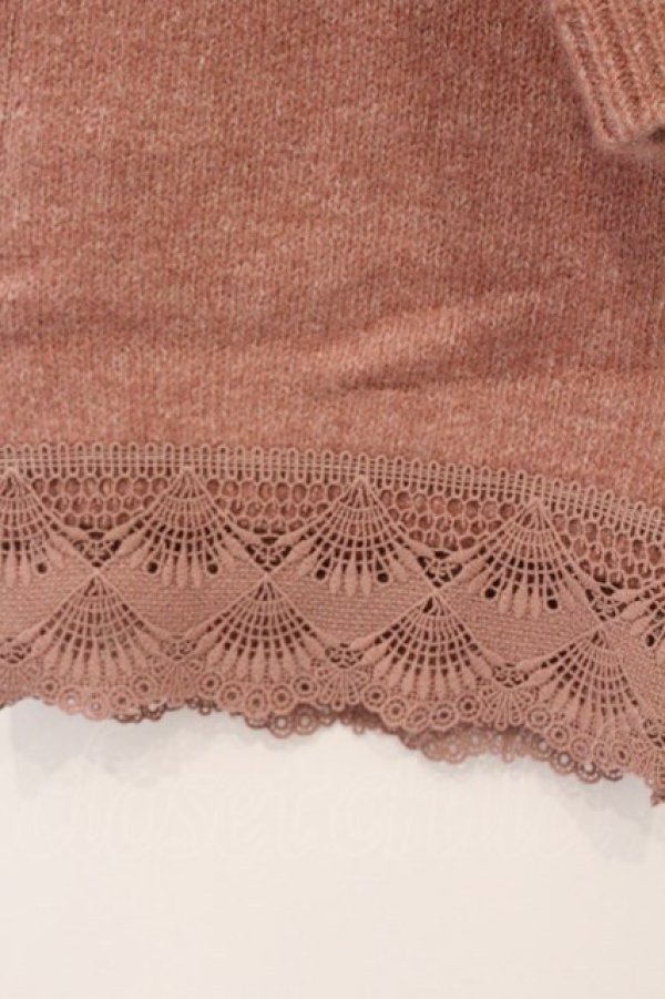 画像2: axes femme / フレア袖ハイネックニット F ピンク O-26-03-29-082-AX-TO-YM-OS (2)