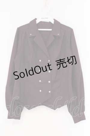 画像: axes femme / コルセット風開襟ブラウス F パープル O-26-03-29-009-AX-BL-YM-OS