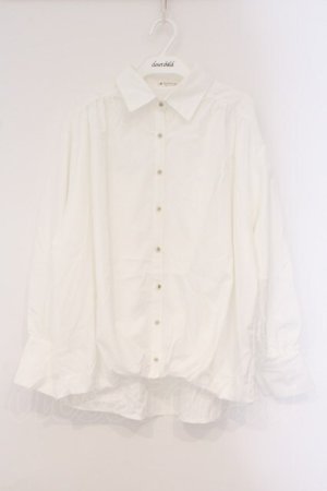 画像: axes femme / ギャザーワイドバルーンブラウス F シロ O-26-03-29-085-AX-BL-YM-OS