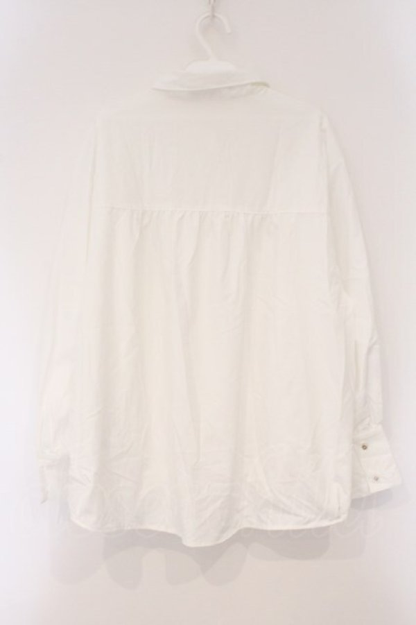 画像3: axes femme / ギャザーワイドバルーンブラウス F シロ O-26-03-29-085-AX-BL-YM-OS (3)