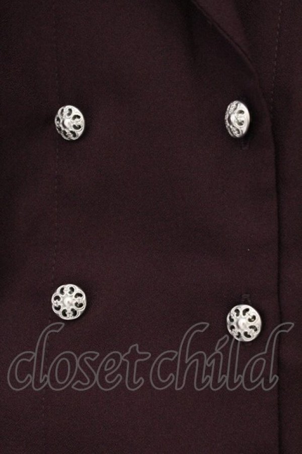 画像2: axes femme / コルセット風開襟ブラウス F パープル O-26-03-29-009-AX-BL-YM-OS (2)