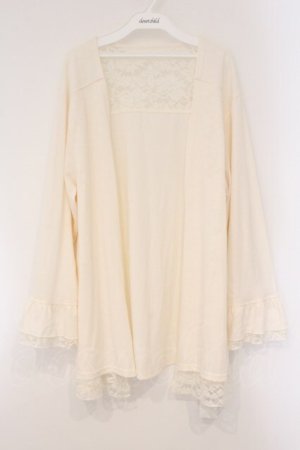 画像: axes femme / レース重ねUVトッパーカーデ 3L シロ O-26-03-29-088-AX-TO-YM-OS