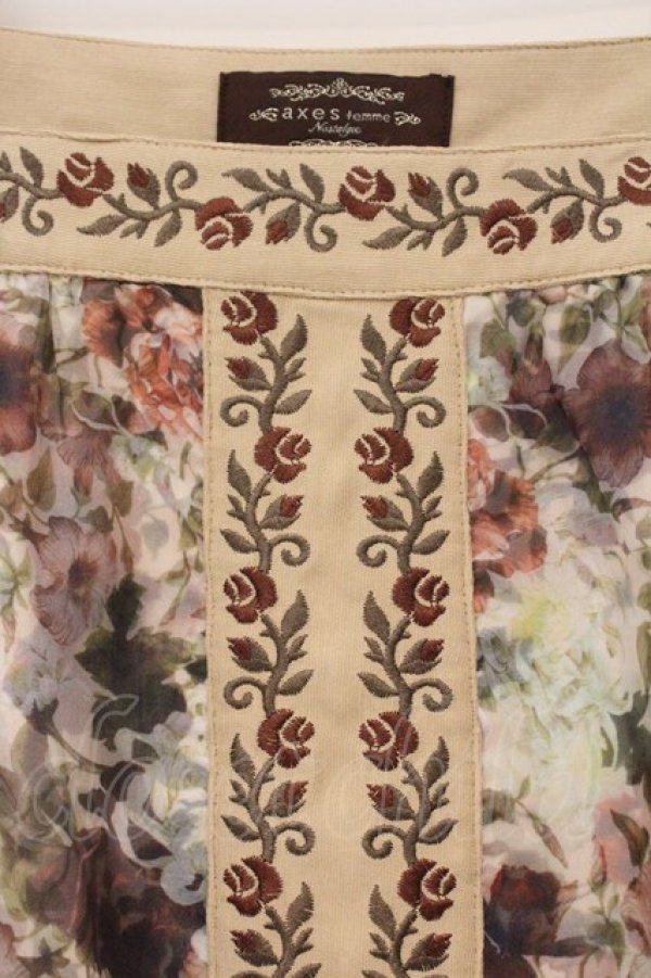 画像2: axes femme NOSTALGIE / オーガンジープリントワンピ M マルチ O-26-03-29-090-AX-OP-YM-OS (2)