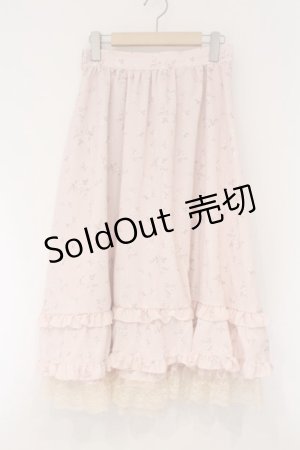 画像: axes femme / ミニチュアローズ柄スカート F ピンク O-26-03-29-091-AX-SK-YM-OS