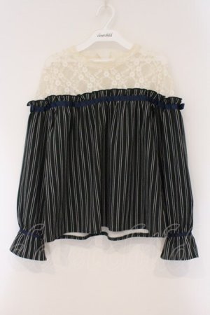 画像: axes femme / レース切替レジメカットプルオーバー M グリーン O-26-03-29-092-AX-TO-OW-OS