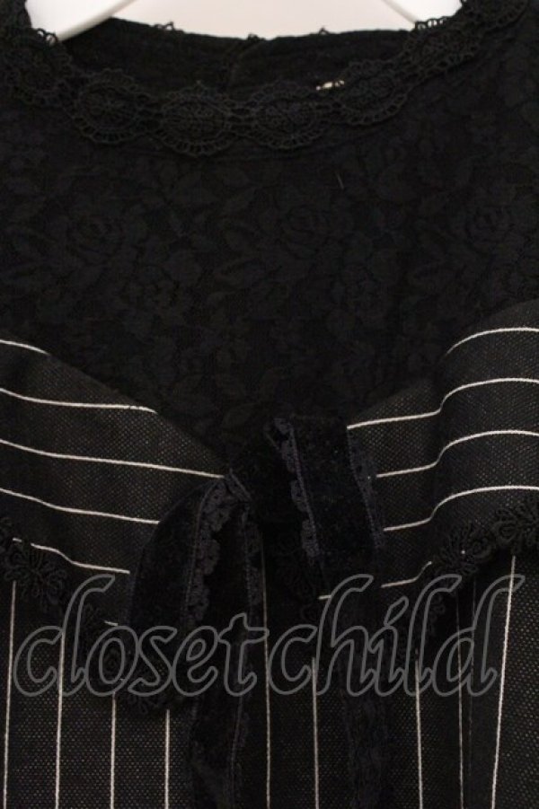 画像2: axes femme POETIQUE / ストライプオフショルトップス M クロ O-26-03-29-095-AX-TO-OW-OS (2)