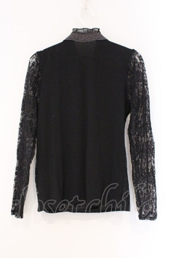 画像3: axes femme / 総レースボウタイプルオーバー M クロ O-26-03-29-099-AX-TO-OW-OS (3)