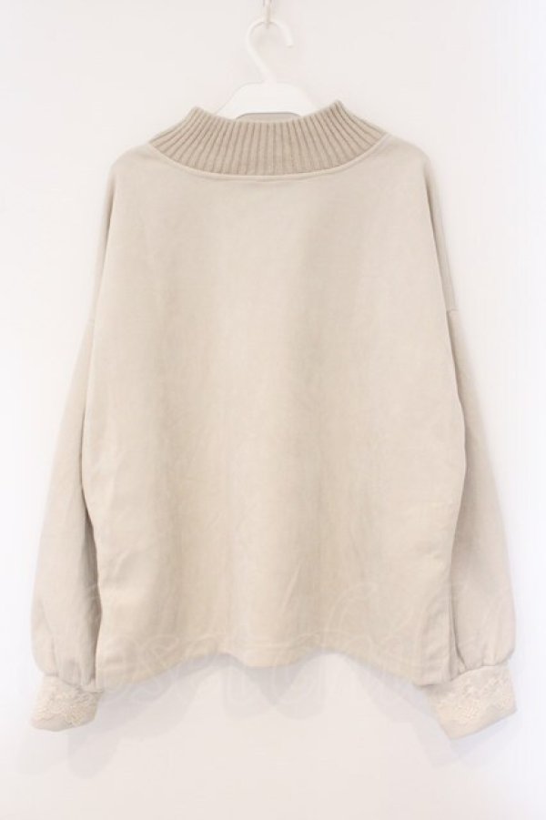 画像3: axes femme / カットスエードジッププルオーバー F ベージュ O-26-03-29-010-AX-TO-YM-OS (3)