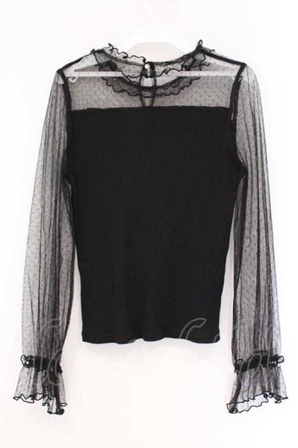 画像3: axes femme / ドットチュール切替プルオーバー M クロ O-26-03-29-100-AX-BL-OW-OS (3)