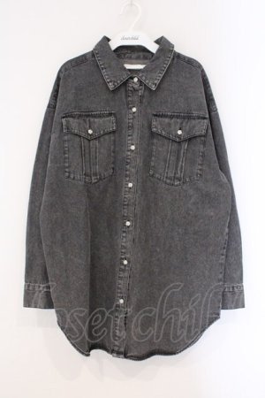 画像: axes femme / リボンセットデニムシャツ F クロ O-26-03-29-101-AX-TO-OW-OS