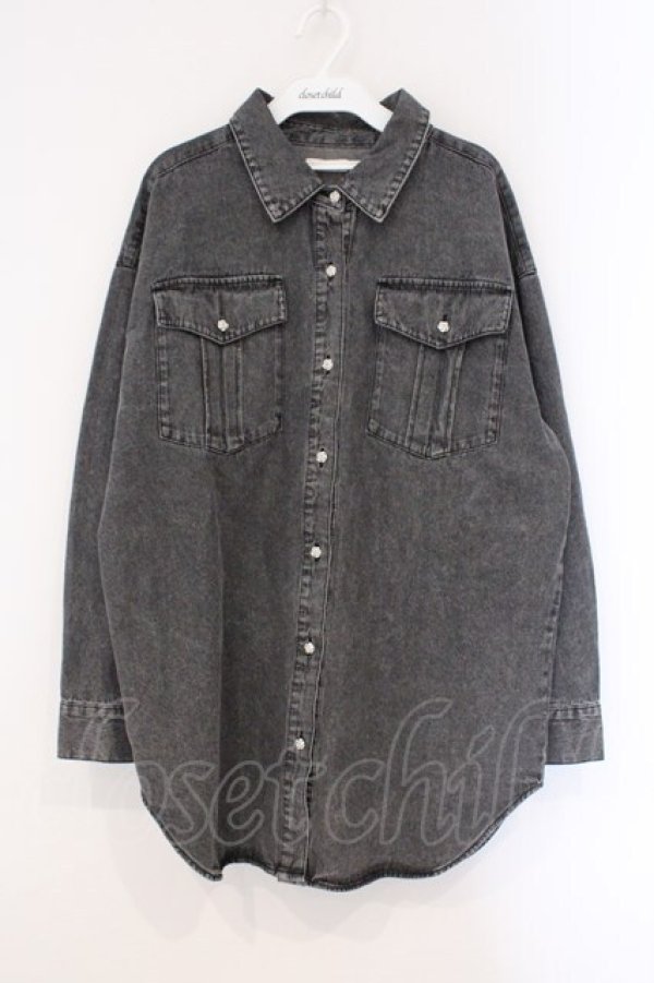 画像1: axes femme / リボンセットデニムシャツ F クロ O-26-03-29-101-AX-TO-OW-OS (1)