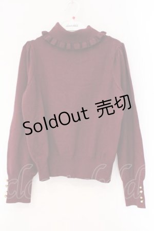 画像: axes femme / タートルネックニット M ワイン O-26-03-29-012-AX-TO-YM-OS