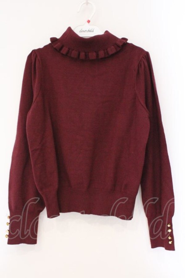 画像1: axes femme / タートルネックニット M ワイン O-26-03-29-012-AX-TO-YM-OS (1)