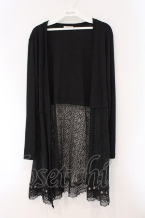 画像: axes femme / UVカットレース切替カーデ F クロ O-26-03-29-018-AX-TO-YM-OS