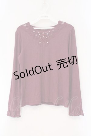 画像: axes femme / 蝶々レース×ビジューインナー F あずき O-26-03-29-019-AX-TO-YM-OS