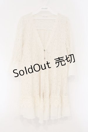 画像: axes femme / シフォンフリルレースカーディガン M シロ O-26-03-29-021-AX-TO-YM-OS