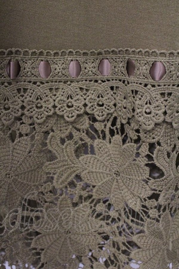 画像2: axes femme / 裾レースＵＶカットカーデ F カーキ O-26-03-29-022-AX-TO-YM-OS (2)