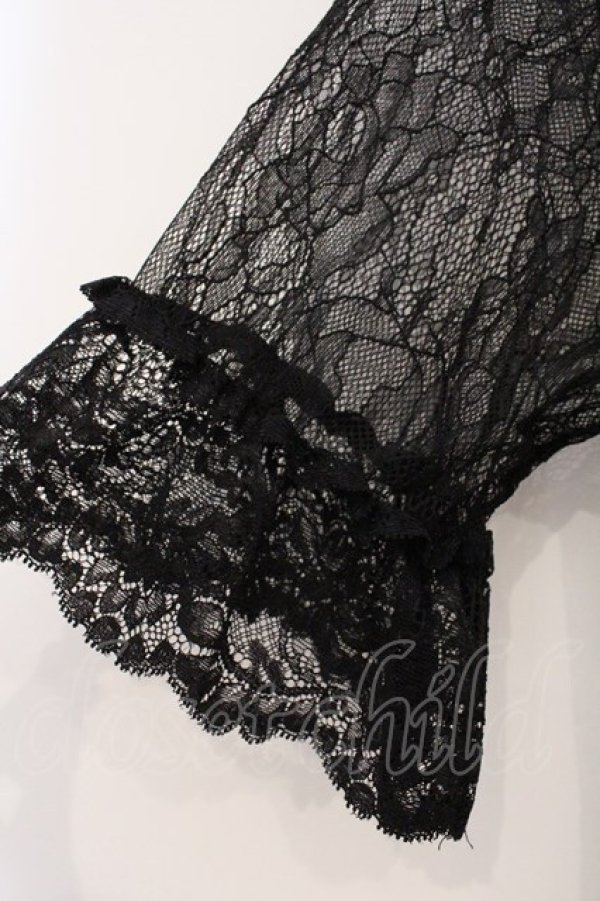 画像2: axes femme / 総レースガウンカーディガン F クロ O-26-03-29-023-AX-TO-YM-OS (2)