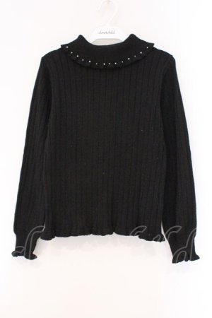 画像: axes femme / タートルラメニットプルオーバー M クロ O-26-03-29-025-AX-TO-YM-OS