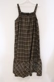 画像1: axes femme / チェック柄キャミワンピース F ブラウン O-26-03-29-027-AX-OP-YM-OS (1)