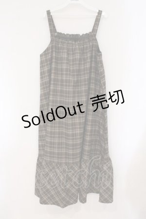 画像: axes femme / チェック柄キャミワンピース F ブラウン O-26-03-29-027-AX-OP-YM-OS